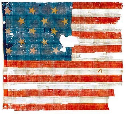The “Star Spangled Banner” – the actual flag that flew over Baltimore’s Fort McHenry during a British naval bombardment and inspired Francis Scott Key to pen the poem that would become our national anthem is housed at the Smithonian